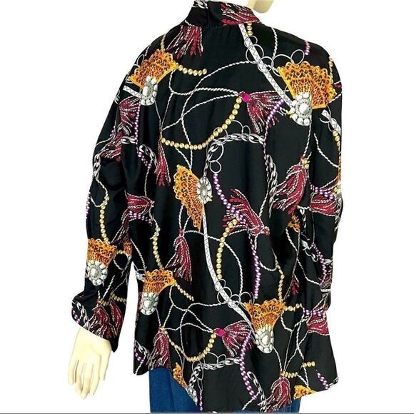 VERSACE inspired button up collar tie Size L print - Picture 4 of 6